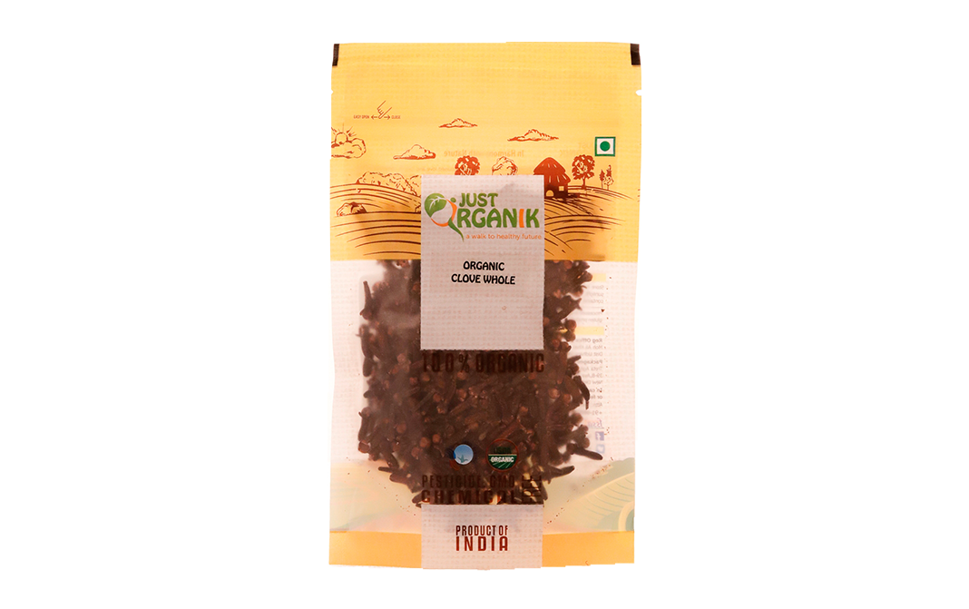 Just Organik Organic Clove Whole   Pack  50 grams